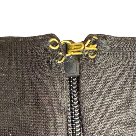 Women's CARMEN MARC VALVO ROMA Black Dress Ruffle‎ Sleeves- Size 8 - Picture 7 of 8